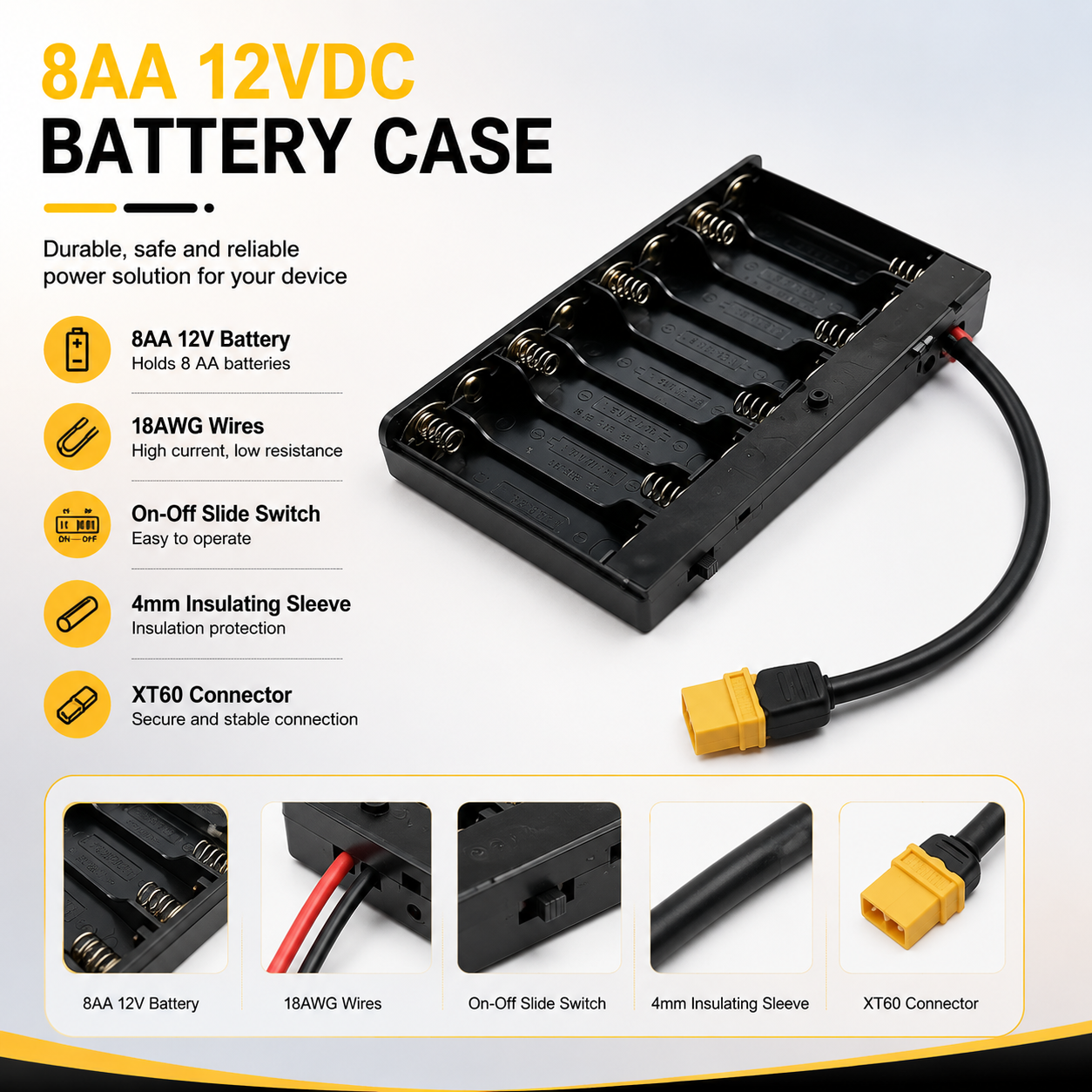 Rock light with battery pack